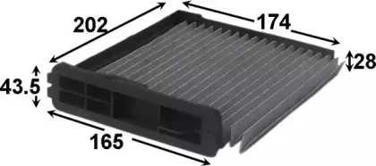 Фильтр, воздух во внутренном пространстве JS ASAKASHI купить