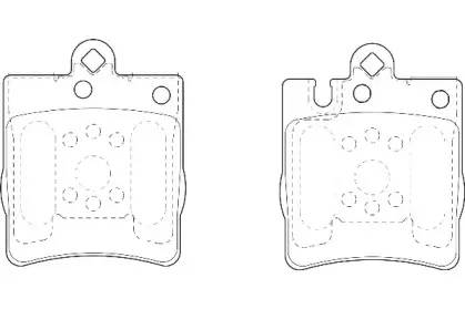 Комплект тормозных колодок, дисковый тормоз Omnicraft купить