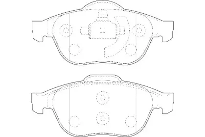 Комплект тормозных колодок, дисковый тормоз Omnicraft купить