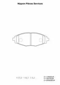 Комплект тормозных колодок, дисковый тормоз NPS купить