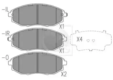 Комплект тормозных колодок, дисковый тормоз NPS купить