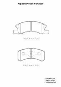 Комплект тормозных колодок, дисковый тормоз NPS купить