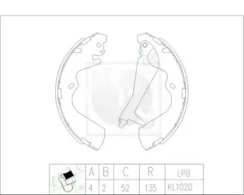 Комплект тормозных колодок NPS купить
