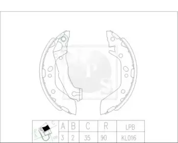 Комплект тормозных колодок NPS купить