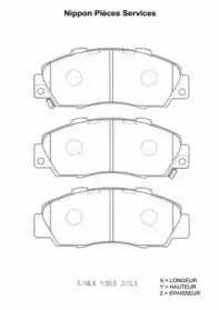 Комплект тормозных колодок, дисковый тормоз NPS купить