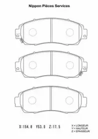 Комплект тормозных колодок, дисковый тормоз NPS купить