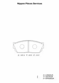 Комплект тормозных колодок, дисковый тормоз NPS купить