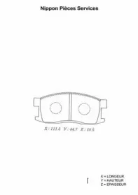 Комплект тормозных колодок, дисковый тормоз NPS купить