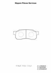 Комплект тормозных колодок, дисковый тормоз NPS купить