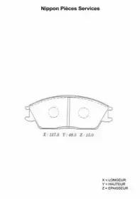 Комплект тормозных колодок, дисковый тормоз NPS купить
