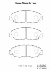Комплект тормозных колодок, дисковый тормоз NPS купить