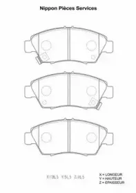 Комплект тормозных колодок, дисковый тормоз NPS купить