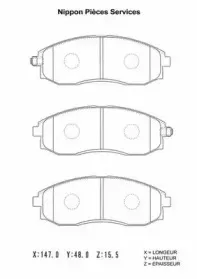 Комплект тормозных колодок, дисковый тормоз NPS купить