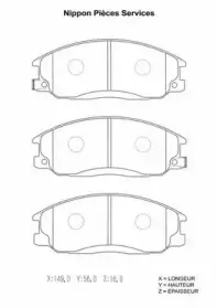 Комплект тормозных колодок, дисковый тормоз NPS купить