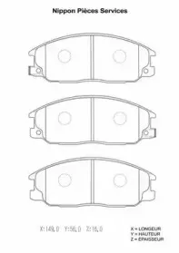 Комплект тормозных колодок, дисковый тормоз NPS купить