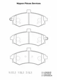 Комплект тормозных колодок, дисковый тормоз NPS купить