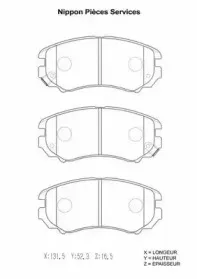 Комплект тормозных колодок, дисковый тормоз NPS купить