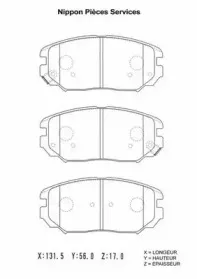 Комплект тормозных колодок, дисковый тормоз NPS купить