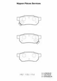 Комплект тормозных колодок, дисковый тормоз NPS купить