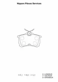 Комплект тормозных колодок, дисковый тормоз NPS купить