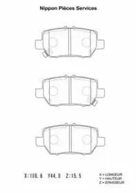 Комплект тормозных колодок, дисковый тормоз NPS купить