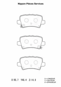 Комплект тормозных колодок, дисковый тормоз NPS купить