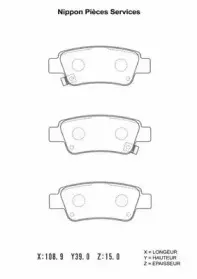 Комплект тормозных колодок, дисковый тормоз NPS купить