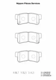 Комплект тормозных колодок, дисковый тормоз NPS купить