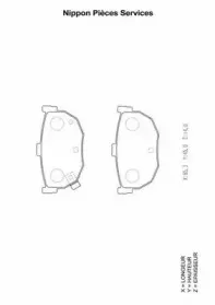 Комплект тормозных колодок, дисковый тормоз NPS купить