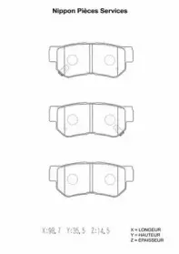 Комплект тормозных колодок, дисковый тормоз NPS купить