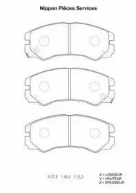 Комплект тормозных колодок, дисковый тормоз NPS купить