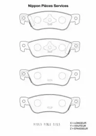 Комплект тормозных колодок, дисковый тормоз NPS купить