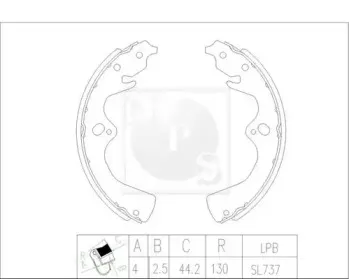 Комплект тормозных колодок NPS купить