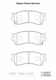Комплект тормозных колодок, дисковый тормоз NPS купить