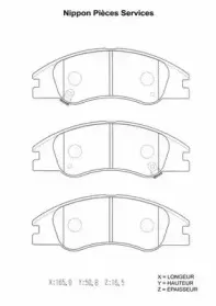 Комплект тормозных колодок, дисковый тормоз NPS купить