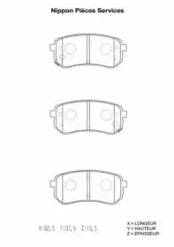 Комплект тормозных колодок, дисковый тормоз NPS купить