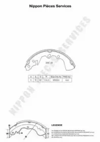 Комплект тормозных колодок NPS купить