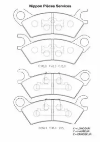 Комплект тормозных колодок, дисковый тормоз NPS купить