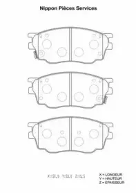 Комплект тормозных колодок, дисковый тормоз NPS купить