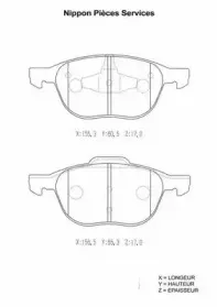 Комплект тормозных колодок, дисковый тормоз NPS купить