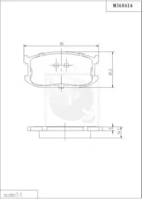 Комплект тормозных колодок, дисковый тормоз NPS купить