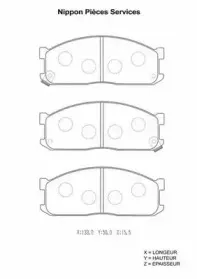 Комплект тормозных колодок, дисковый тормоз NPS купить