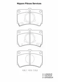 Комплект тормозных колодок, дисковый тормоз NPS купить