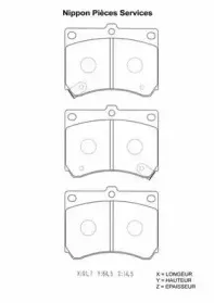 Комплект тормозных колодок, дисковый тормоз NPS купить