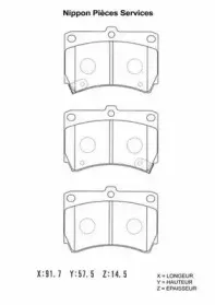 Комплект тормозных колодок, дисковый тормоз NPS купить