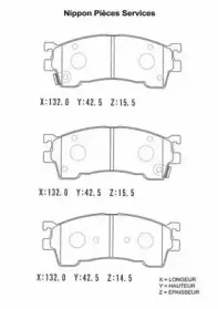 Комплект тормозных колодок, дисковый тормоз NPS купить