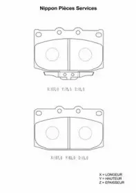 Комплект тормозных колодок, дисковый тормоз NPS купить