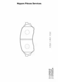Комплект тормозных колодок, дисковый тормоз NPS купить