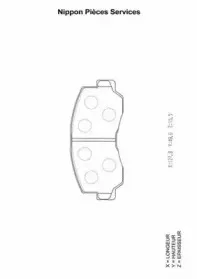 Комплект тормозных колодок, дисковый тормоз NPS купить