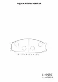 Комплект тормозных колодок, дисковый тормоз NPS купить
